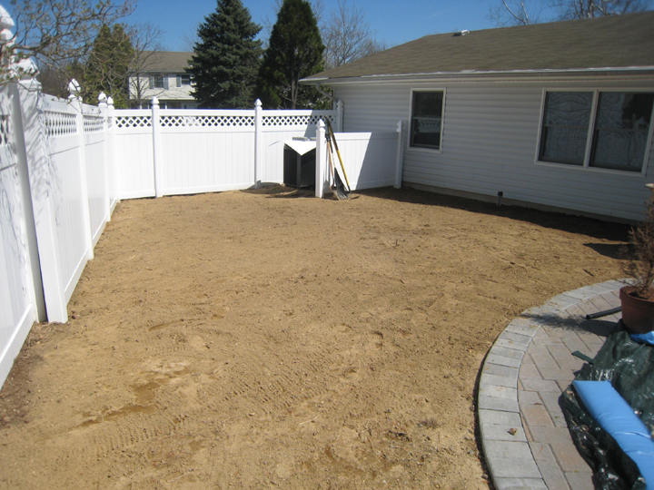 grading yard for pool